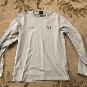Nike University of Oregon Ducks Light Gray Long Sleeve Men's performance shirt